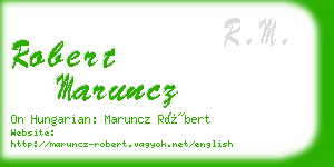 robert maruncz business card